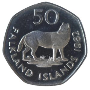 1982 Falkland Islands Warrah Circulated Large 50p