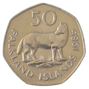 1985 Falkland Islands Warrah Circulated Large 50p
