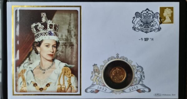 2014 Queen Elizabeth II Brilliant Uncirculated Full Sovereign London Cover 03