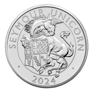 2024 Royal Tudor Beasts 05 Seymour Unicorn £5 BU Coin in Capsule