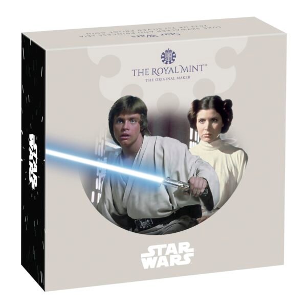 2023 Star Wars - 03 Luke Skywalker and Princess Leia 2 Oz Silver Proof - Image 5