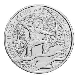2024 Robin Hood - Myths and Legends £5 BU Coin in Capsule