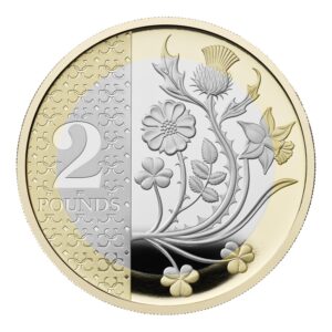 2025 UK Definitive National Flowers Flora of Four Nations Proof £2 Coin in Capsule