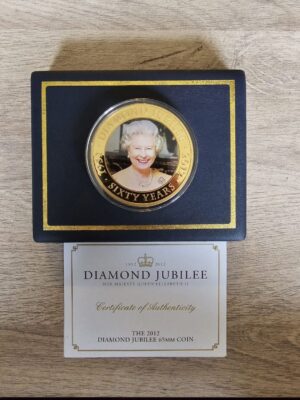 Lot B28 - 2012 Cook Islands Gold Plated Diamond Jubilee $5