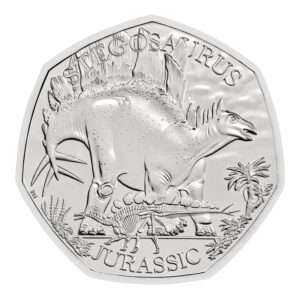 2024 Dino - 02 Stegosaurus 50p BU Coin in Capsule