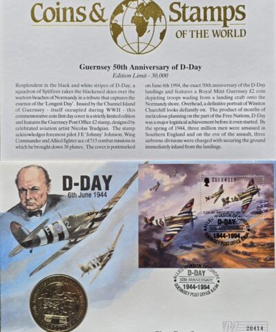 1994 Guernsey £2 D-Day Coin Cover