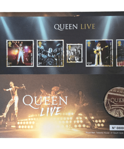 2020 Music Legends Queen £5 BU Coin Cover PNC RM