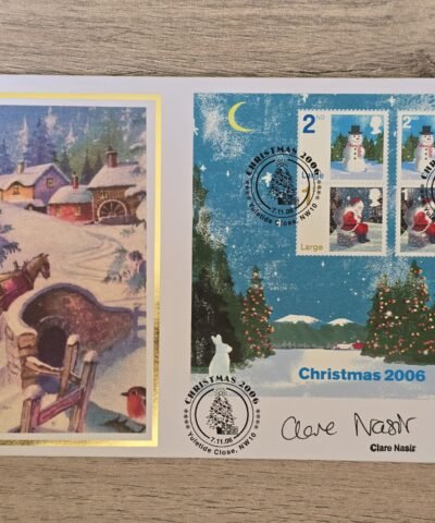 2003 2006 Isle of Man Snowman and James Coloured 50p BU Christmas Coin Cover