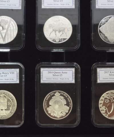 Various Great British Monarchs £5 Silver Proof 6-Coin Set
