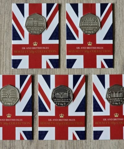 2023 Jersey – Royal Residences Coronation 50p BU Coin Set – CC