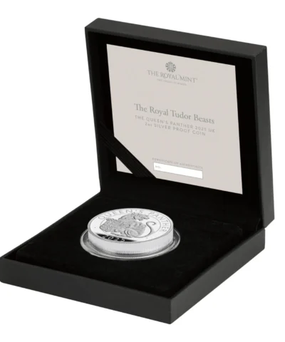 2025 Royal Tudor Beasts 07 Queen’s Panther 2 Oz Silver Proof