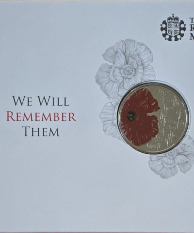 2012 Remembrance Day Alderney £5 BU Poppy