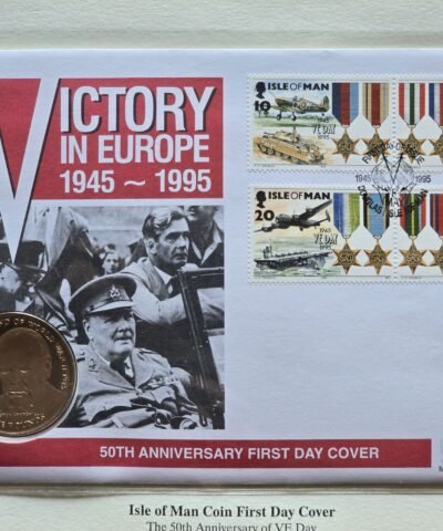 1995 Isle of Man – VE Day £5 Coin Cover