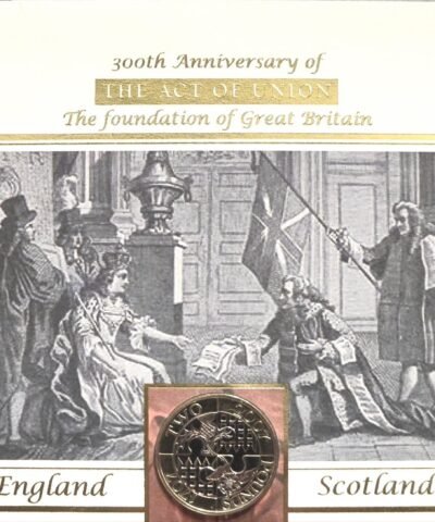 2007 Act of Union £2 BU Coin Cover Buckingham