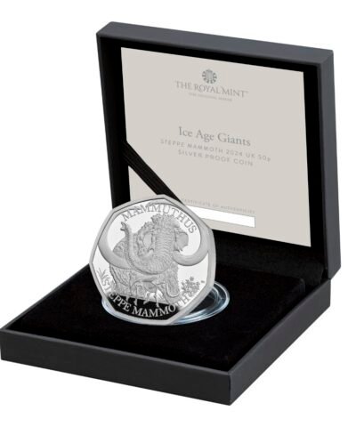 2024 Ice Age Giants – 01 Steppe Mammoth 50p Silver Proof  Limited Edition 500 