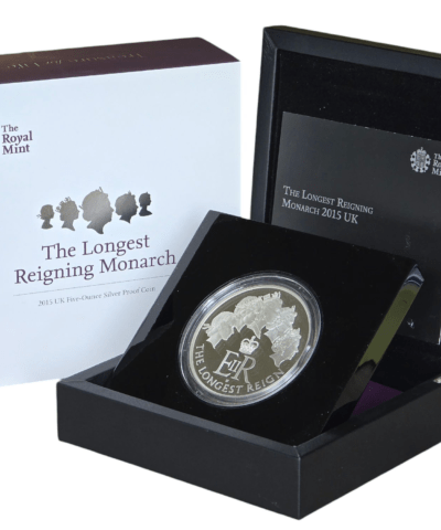 2015 The Longest Reigning Monarch 5 Oz Silver Proof