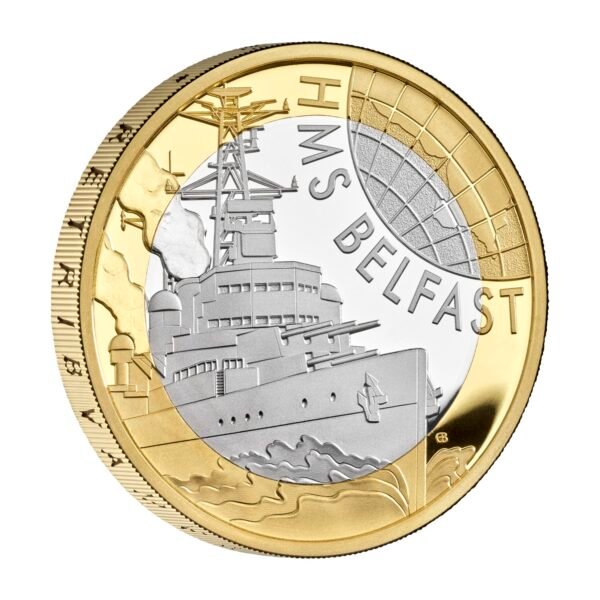 2025 HMS Belfast £2 Silver Proof - Image 3