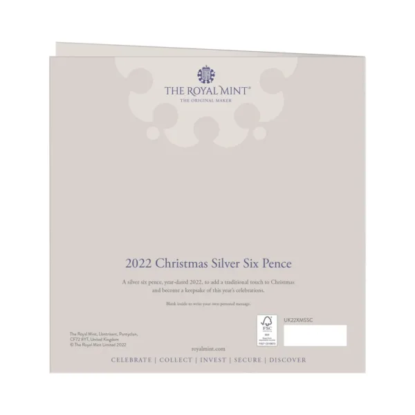 2022 UK Christmas Silver Sixpence 6p Mint Packaged - Image 4