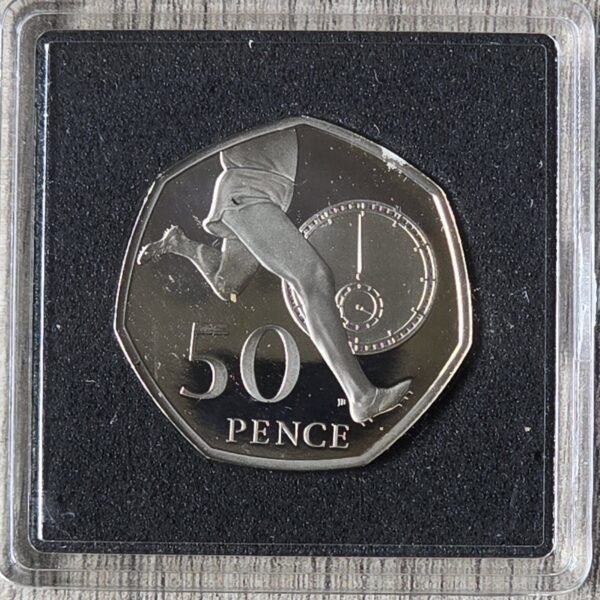 2019 Reissue Roger Bannister UK Proof 50p Coin in Quadrum