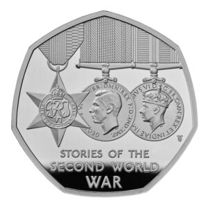 2025 Stories of the Second World War Proof 50p Coin in Quadrum