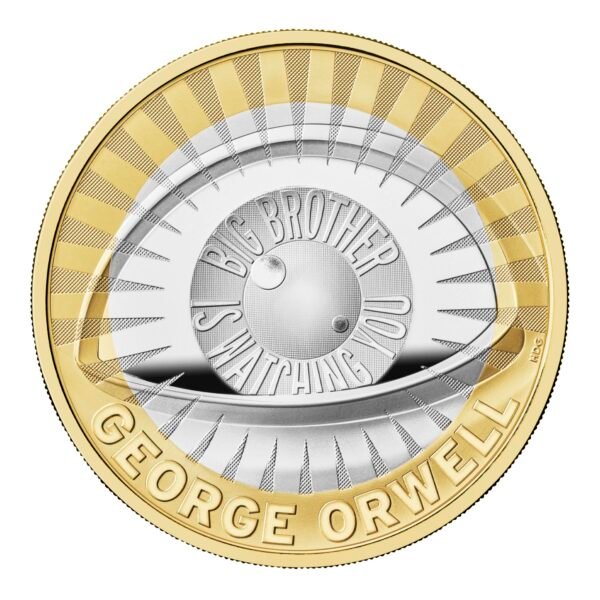 2025 George Orwell Big Brother is Watching You £2 Silver Proof Piedfort <br><i>Dispatched mid-Feb</i></br> - Image 2