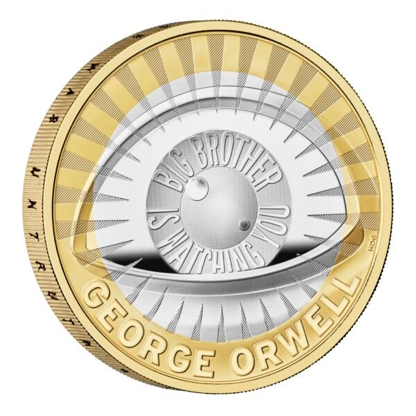 2025 George Orwell Big Brother is Watching You £2 Silver Proof <br><i>Dispatched mid-Feb</i></br> - Image 2