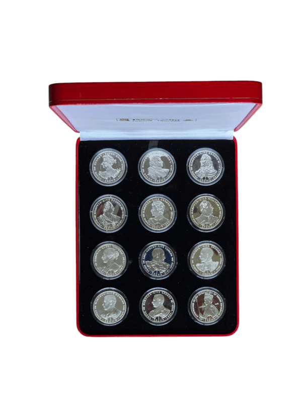 1993 Gibraltar Crown of Crowns 12 Coin Silver Proof Set with Box, Booklet, COA - Image 2