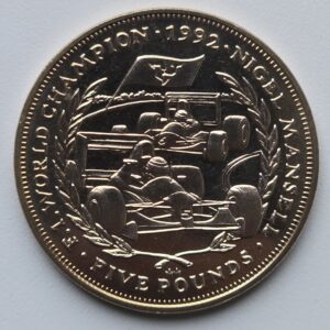 1993 Isle of Man - Nigel Mansell Vireneum £5 Circulated Coin in Capsule