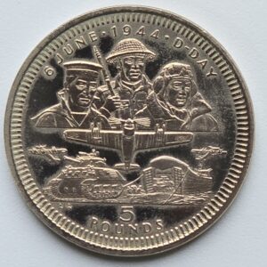 1994 Gibraltar D-Day Virenium £5 Circulated Coin