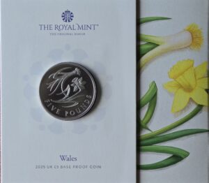 2025 Wales Daffodil and Leek UK Proof £5 RM Exclusive
