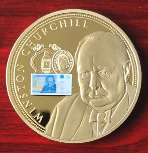 2016 British Banknotes - £5 Winston Churchill Gold Plated Commemorative