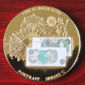 2010 British Banknotes - £1 Banknote C Gold Plated Commemorative