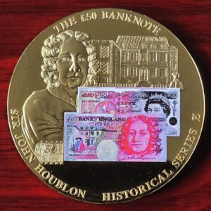 2010 British Banknotes - £50 Banknote Historical Series E Gold Plated Commemorative