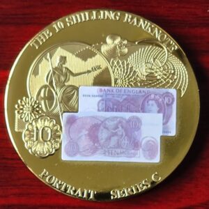 2010 British Banknotes - 10 Shillings Portrait Series C Gold Plated Commemorative