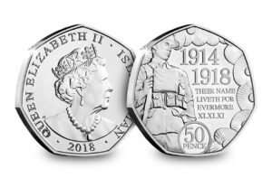 2018 Isle of Man First World War Centenary Circualted 50p