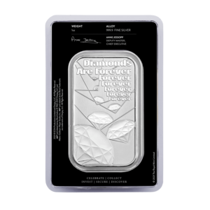 James Bond - Diamonds are Forever 1 Oz Silver Bar by Royal Mint