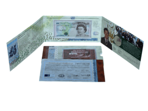 1998 Prince of Wales BU £5 and £5 Unc Bank Note Pack from RM and BoE