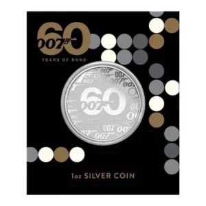 2022 Tuvalu James Bond 1 Oz Silver Bullion Coin in Perth Mint Pack