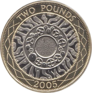 2005 Technology UK £2 BU Coin in Capsule