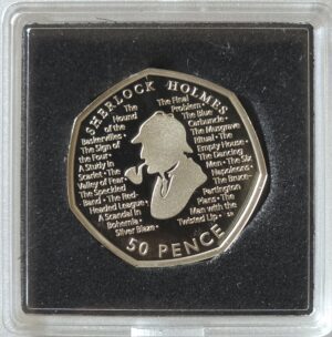 2019 Sherlock Holmes UK Proof 50p Coin in Quadrum