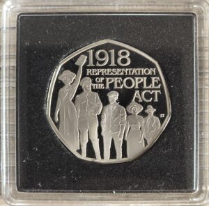 2018 Representation of People Act 50p Proof Coin in Quadrum