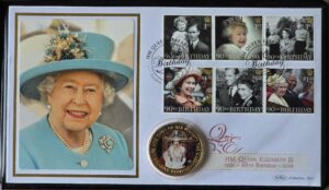 2016 TDC 90th Birthday £5 Proof Coin Cover PNC - Coronation Photo