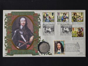 1999 King Charles I 350th Anniversary Silver Shilling Coin Cover