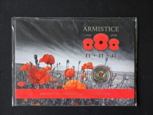 2018 New Zealand Armistice Centenary 50c Coin Card