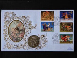 1998 Isle of Man 1 Crown Cicely Mary Barker Coin Cover