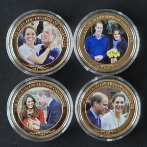 2013 Cook Islands - Duke and Duchess of Cambridge $1 Photographic Proof-like 4 Coin Set in Capsules