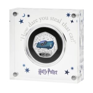 2025 Harry Potter - 07 Flying Car 50p Coloured Silver Proof