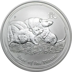 2008 Series II - Year of the Mouse Perth Mint Lunar 1 oz Silver Bullion Coin