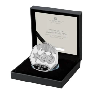2025 Stories of the Second World War 50p Silver Proof Piedfort