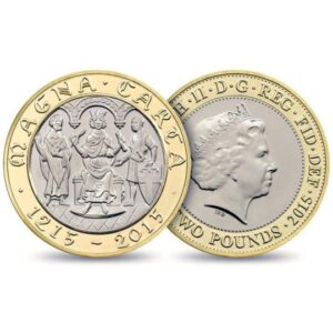 2015 Magna Carta (IRB Portrait) UK £2 BU Coin in Capsule